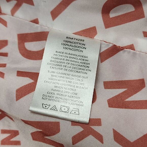 Girls DKNY Vintage Salmon Pink Fashion Zippered & Button Up Hooded Coat Size 6 - Picture 13 of 16